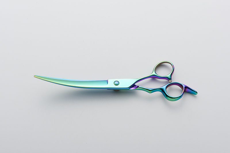 Nice Quality Down Curved Pet Grooming Scissors Dog Scissorssing (1)